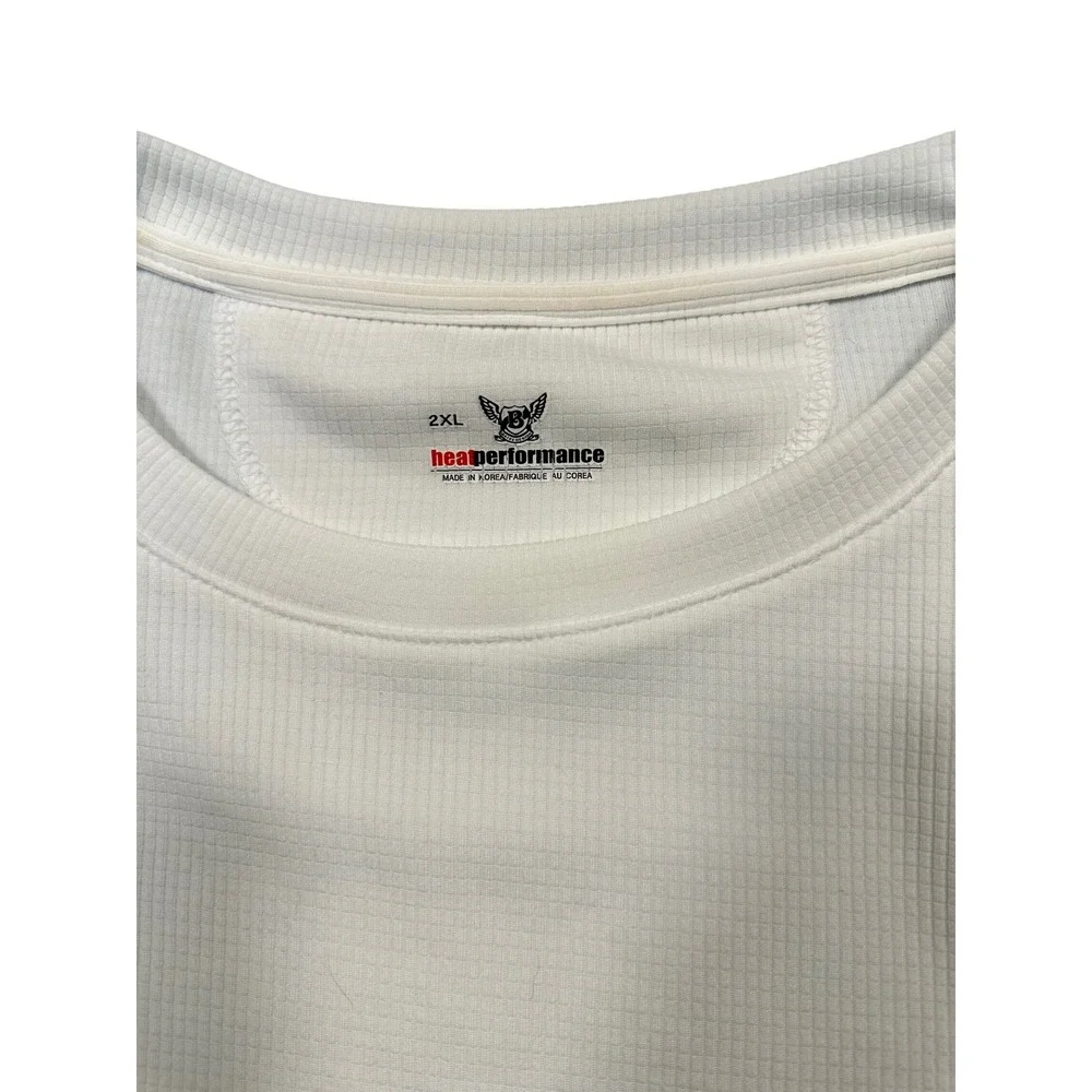HEAT PERFORMANCE‎ Mens 2XL Blue & White Waffle Knit Short Sleeve T Shirt Bundle